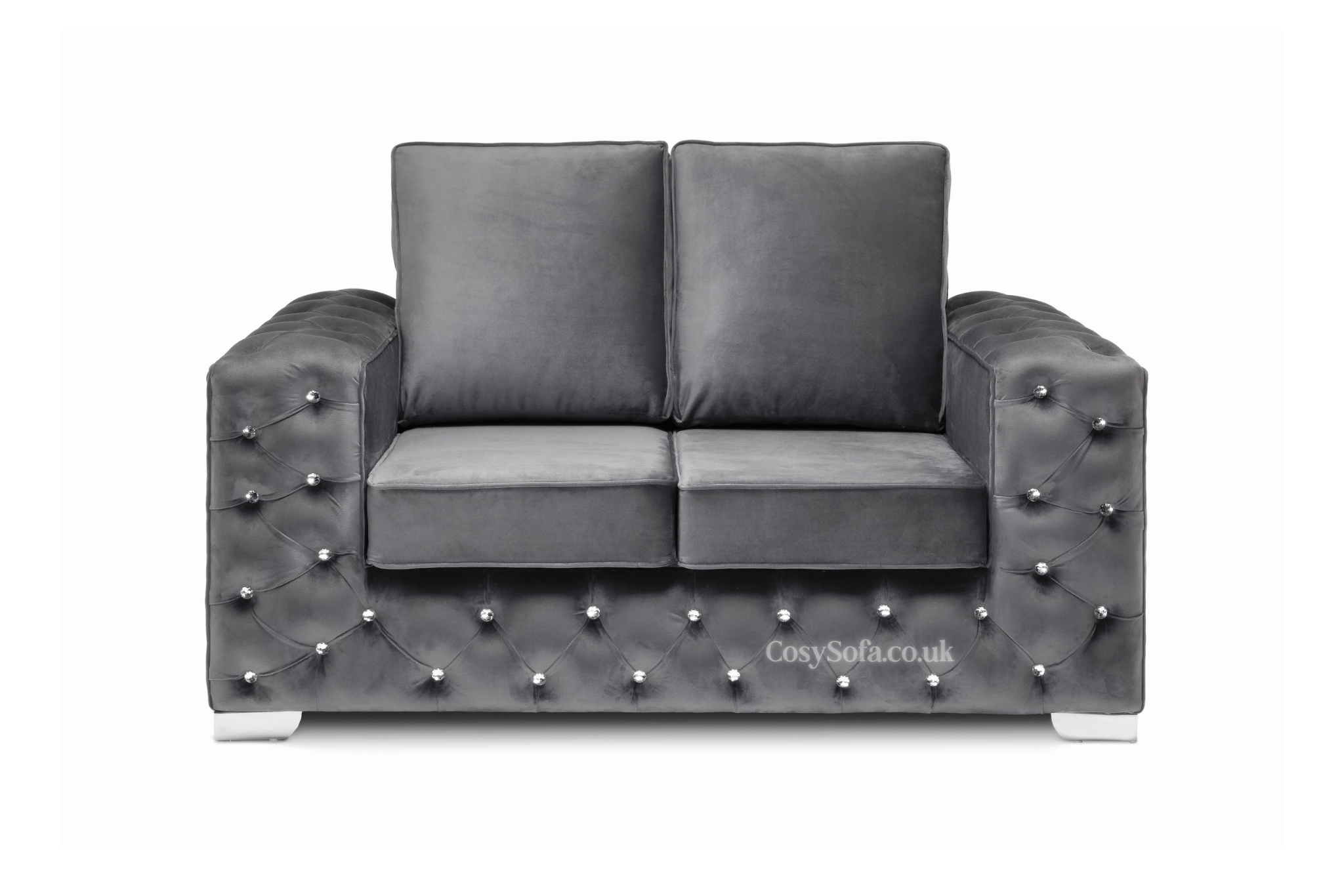 Ashton | 2 Seater | Plush Grey | Fullback